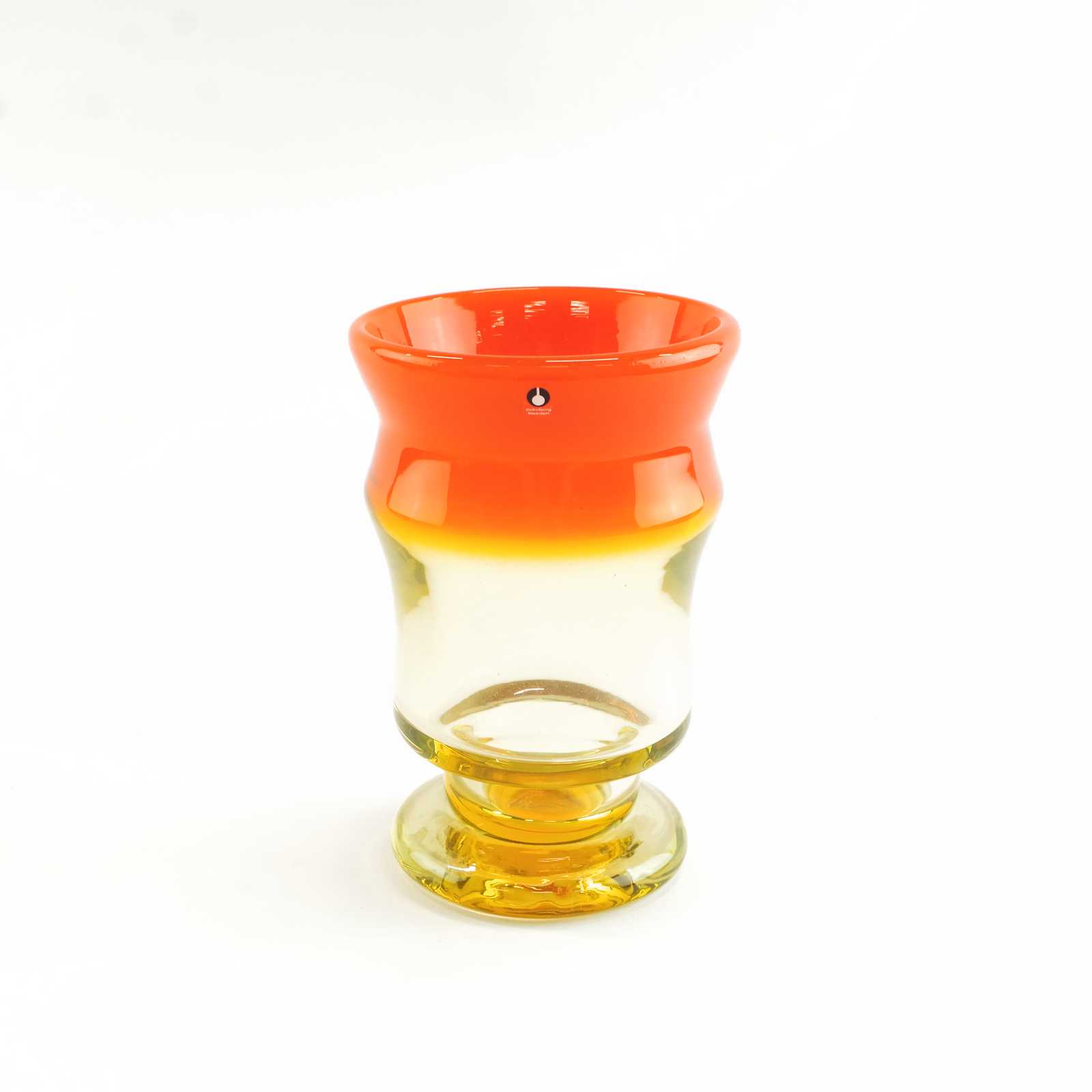 置物 Pukeberg Clam Shell Dish Eva Englund Eva Englund Small orange glass bowl, Pukeberg Sweden 1960s